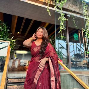 Premium Soft Organza Silk – Black